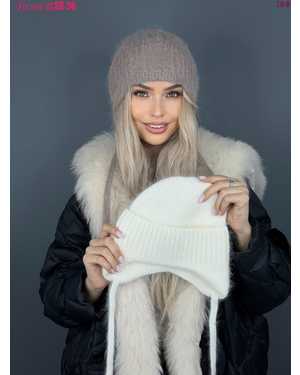 ШАПКА ОТ 8 ДО 109 ЛЕТ РАЗМЕР: ЕДИНЫЙ 80 % АНГОРА, 5 % АКРИЛ, 15 % ШЕРСТЬ