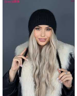 ШАПКА ОТ 8 ДО 109 ЛЕТ РАЗМЕР: ЕДИНЫЙ 80 % АНГОРА, 5 % АКРИЛ, 15 % ШЕРСТЬ