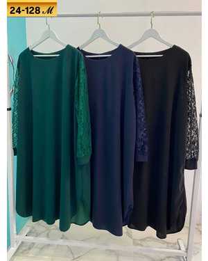 ПЛАТЬЕ ТКАНЬ КРЕП+ГЕПЮР