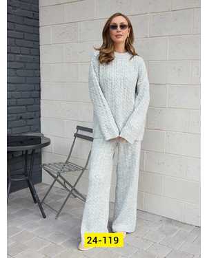ЖЕНСКИЙ КОСТЮМ ДВОЙКА ТКАНЬ ВЯЗКА
