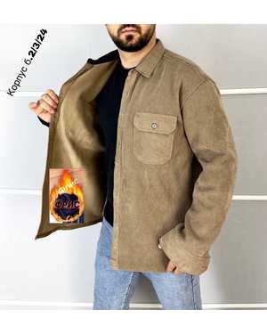 РУБАШКА ТКАНЬ ВЕЛЬВЕТОВАЯ НА ФЛИС