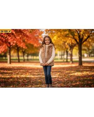 ЖИЛЕТКА ТКАНЬ ИСКУССТВЕННЫЙ МЕХ