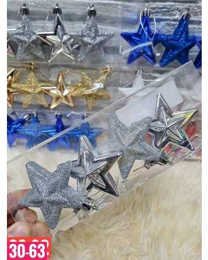 Игрушки для елки, пластик Набор 4шт Размер 7 см