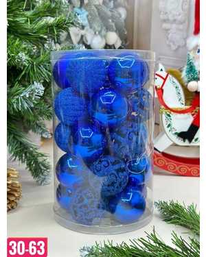Игрушки для елки, пластик Размер шарики: 5 см В Набор 25шт