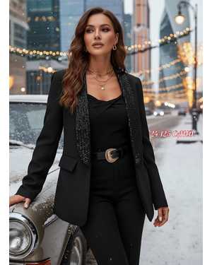 ПИДЖАК ТКАНЬ БАРБИ + ПАЙЕТКИ