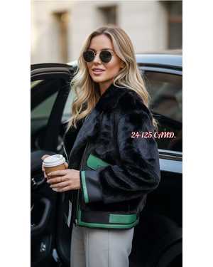 ДУБЛЁНКА ТКАНЬ НАТУРАЛЬНОГО МЕХА И ЗАМША