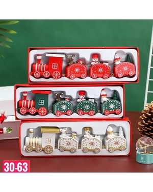 рождественский пластиковый поезд Размер: длинные 20см, высота 5,5см без выбора