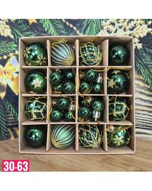 новогодние игрушки для eлки Набор 36 шт Размер: 4 см - 12 шт 2 см - 24 шт