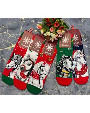 Новогодние носочки Упаковка 10пар Размер:36-41