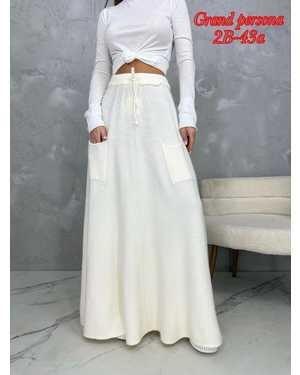 Женская теплая юбка. Ткань Вязанный, 95%хлопок, 5% полиэстер Длина 90см