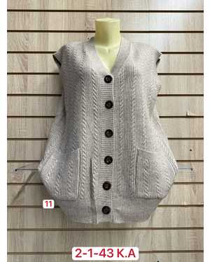 ЖИЛЕТ ТКАНЬ 52% CASHMERE, 28% WOOL, 15% COTTON, 5% ELASTANE