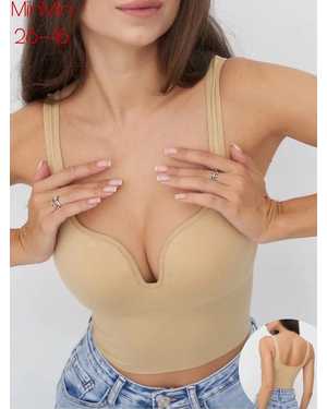 Женский топ с пуш ап - чашками без косточек