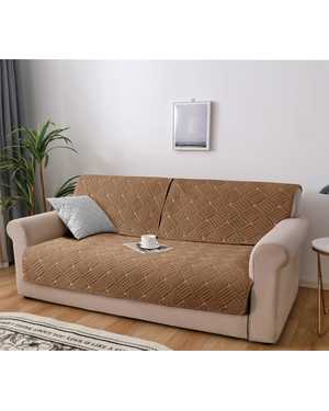 Дивандек на сидячую часть дивана и кресел на прорезиненной основе Верх ткани хлопковый велюр Размер дивана: 90-210 см Размер кресел: 90-160 см (2шт)