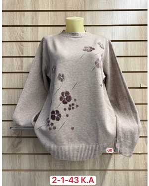 СВИТЕР ТКАНЬ 43 % COTTON, 38% CASHMERE, 10% WOOL, 9% ELASTANE