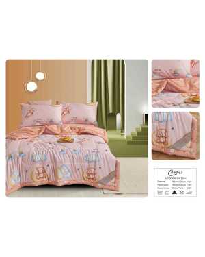 Комплект детского постельного белья с готовым одеялом из серии Candie’s. Ткань: Сатин; Состав: Хлопок Наполнитель одеяло: 15% шёлк & 85% микрогель(возможно замена на похожее)