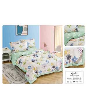 Комплект детского постельного белья с готовым одеялом из серии Candie’s. Ткань: Сатин; Состав: Хлопок Наполнитель одеяло: 15% шёлк & 85% микрогель(возможно замена на похожее)