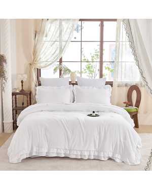 Комплект постельного белья с готовым одеялом GORRADA. Состав 80% хлопок 20% вискоза Наполнитель одеяло 79% микрогель 21% волокно льна(возможно замена на похожее)