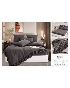 Комплект постельного белья с готовым одеялом. Состав 80% хлопок 20% вискоза Наполнитель одеяло 79% микрогель 21% волокно льна(возможно замена на похожее)