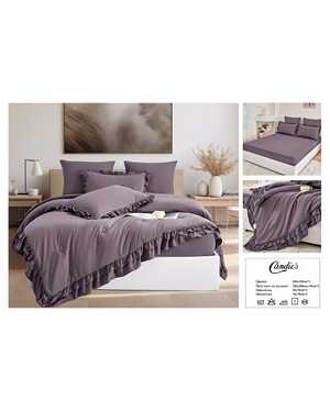 Комплект постельного белья с готовым одеялом. Состав 80% хлопок 20% вискоза Наполнитель одеяло 79% микрогель 21% волокно льна(возможно замена на похожее)