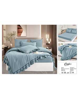 Комплект постельного белья с готовым одеялом. Состав 80% хлопок 20% вискоза Наполнитель одеяло 79% микрогель 21% волокно льна(возможно замена на похожее)