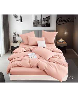 Комплект постельного белья Candies Barhat. Ткань: Бархатный Сатин Простыня на резинке по кругу Плотность: 160гр(возможно замена на похожее)