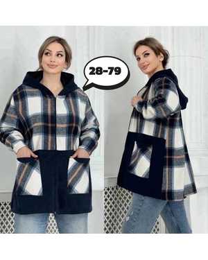 КОФТА В РАЗМЕР ТКАНЬ ДРАП И ФЛИС