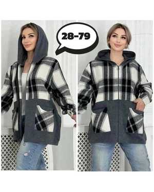 КОФТА В РАЗМЕР ТКАНЬ ДРАП И ФЛИС