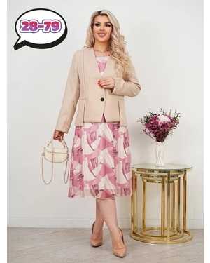 ПЛАТЬЕ-ПИДЖАК В РАЗМЕР ТКАНЬ ШИФОН