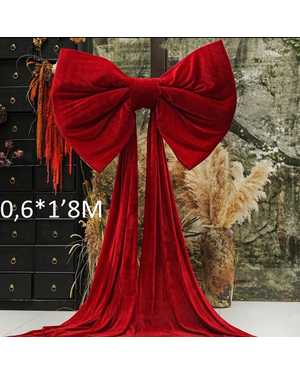 красное бархатное украшение бант 0,6*1’8M