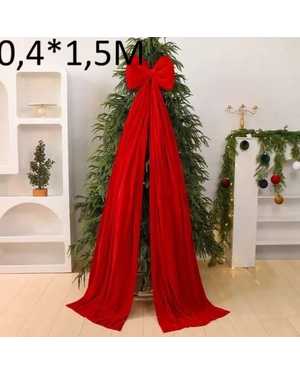 красное бархатное украшение бант 0,4*1,5M