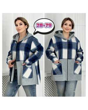 КОФТА В РАЗМЕР ТКАНЬ ДРАП И ФЛИС