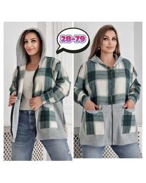 КОФТА В РАЗМЕР ТКАНЬ ДРАП И ФЛИС