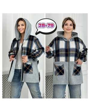 КОФТА В РАЗМЕР ТКАНЬ ДРАП И ФЛИС