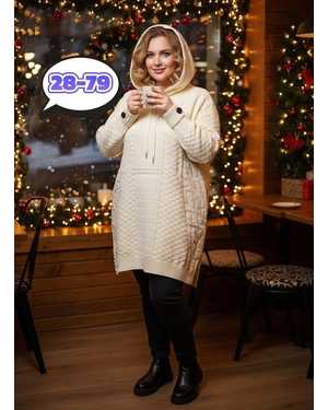 ТУНИКА В РАЗМЕР ТКАНЬ ВЯЗАНАЯ