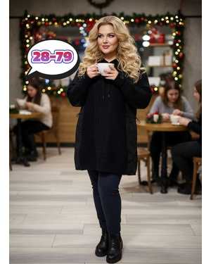 ТУНИКА В РАЗМЕР ТКАНЬ ВЯЗАНАЯ