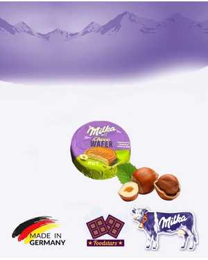 хрустящие вафли с какао начинкой Milka Choco Wafer 30гр