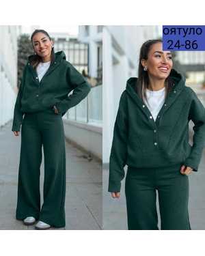 ЖЕНСКИЙ КОСТЮМ ТКАНЬ ДВУНИТКА НА ФЛИСЕ