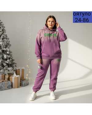 ЖЕНСКИЙ КОСТЮМ ДВОЙКА ТКАНЬ ТРЁХНИТКА С НАЧЁСОМ