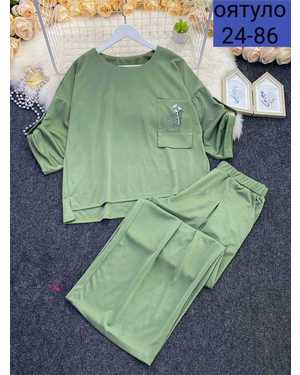 ЖЕНСКИЙ КОСТЮМ ДВОЙКА ТКАНЬ ТРИКОТАЖ