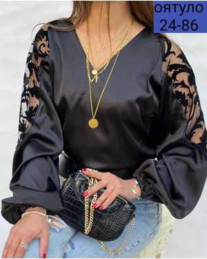 БЛУЗКА ТКАНЬ АТЛАСНЫЙ