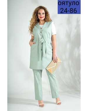 ЖЕНСКИЙ КОСТЮМ ТРОЙКА ТКАНЬ ЛЕН + ХЛОПОК