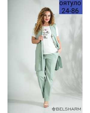 ЖЕНСКИЙ КОСТЮМ ТРОЙКА ТКАНЬ ЛЕН + ХЛОПОК