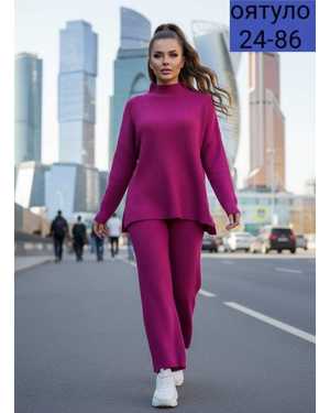 ЖЕНСКИЙ КОСТЮМ ДВОЙКА ТКАНЬ ТЁПЛЫЙ ВЯЗАНЫЕ ЛАПША