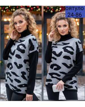 СВИТЕР ТКАНЬ ТЁПЛЫЙ ВЯЗКА