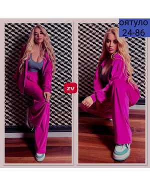 ЖЕНСКИЙ КОСТЮМ ДВОЙКА ТКАНЬ ЛОМАНЫЙ ВЕЛЮР