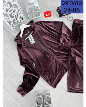 ЖЕНСКИЙ КОСТЮМ ДВОЙКА ТКАНЬ ЛОМАНЫЙ ВЕЛЮР