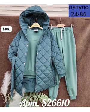 ЖЕНСКИЙ КОСТЮМ ТРОЙКА ТКАНЬ ФЛИС С НАЧЁСОМ