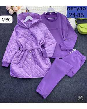 ЖЕНСКИЙ КОСТЮМ ТРОЙКА ТКАНЬ ФЛИС С НАЧЁСОМ