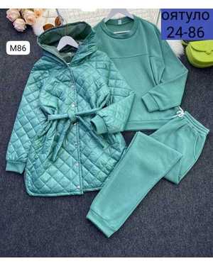 ЖЕНСКИЙ КОСТЮМ ТРОЙКА ТКАНЬ ФЛИС С НАЧЁСОМ