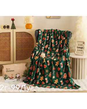 Новогодний плед. Размер : 200×220см(возможно замена на похожее)